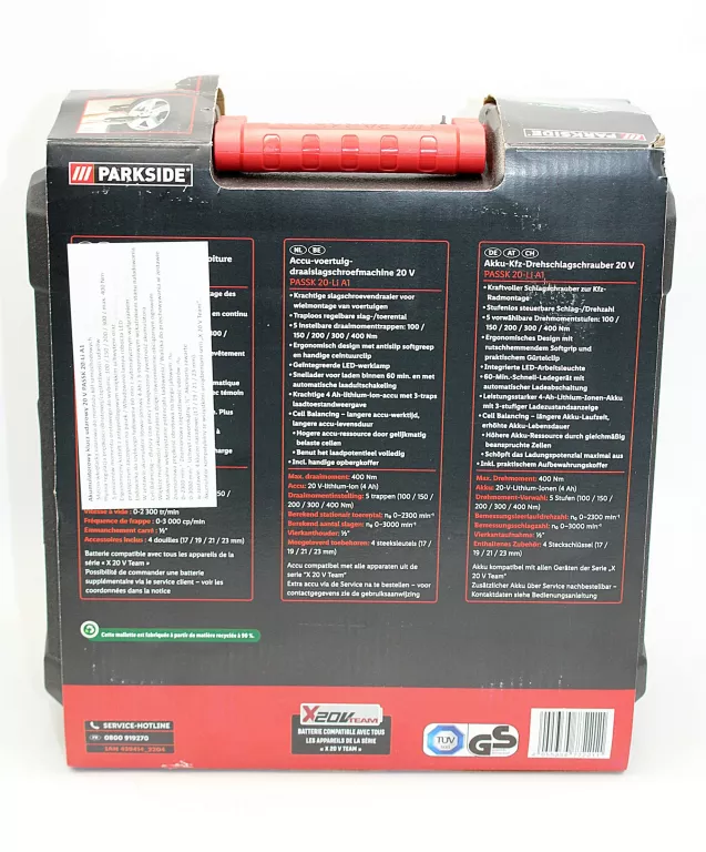 AKUMULATOROWY KLUCZ UDAROWY PARKSIDE PASSK 20-LI A1 20 V