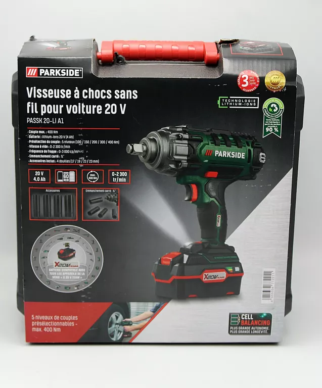 AKUMULATOROWY KLUCZ UDAROWY PARKSIDE PASSK 20-LI A1 20 V