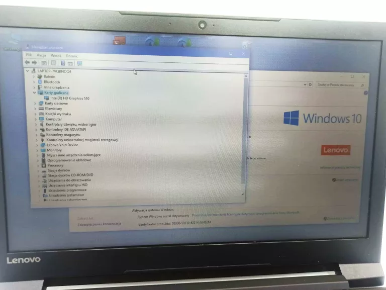 LAPTOP LENOVO V110-15ISK, DYSK 500GB, RAM 4GB, PROCESOR CELERON 3855