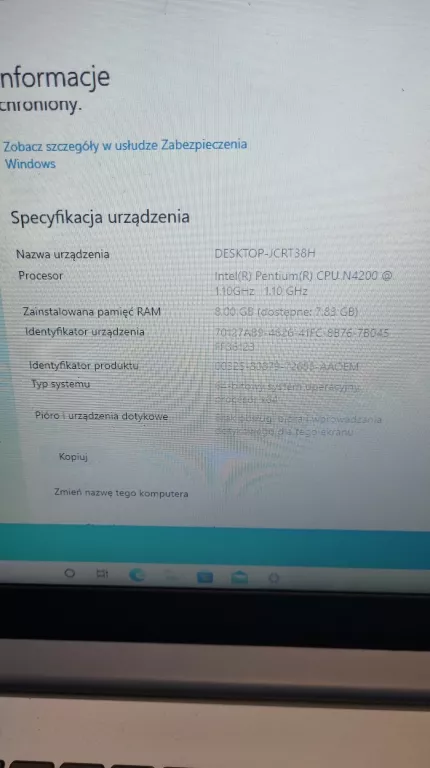LAPTOP LENOVO JCRT38H CPU N4200
