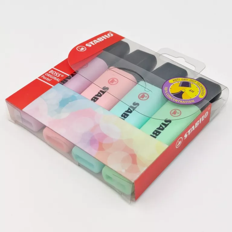 STABILO ZAKREŚLACZ BOSS PASTEL ETUI 4 KOLORY