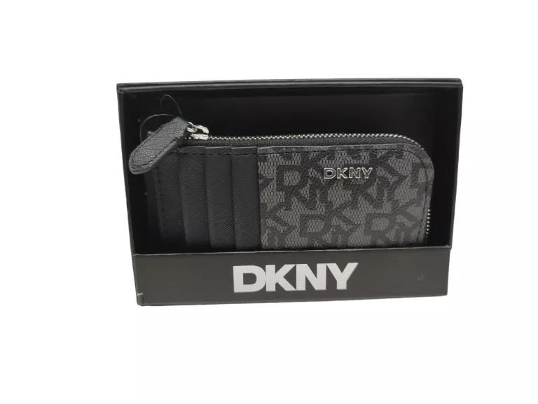 MAŁY PORTFEL ETUI NA KARTY DKNY LOGOWANY / Z METKĄ