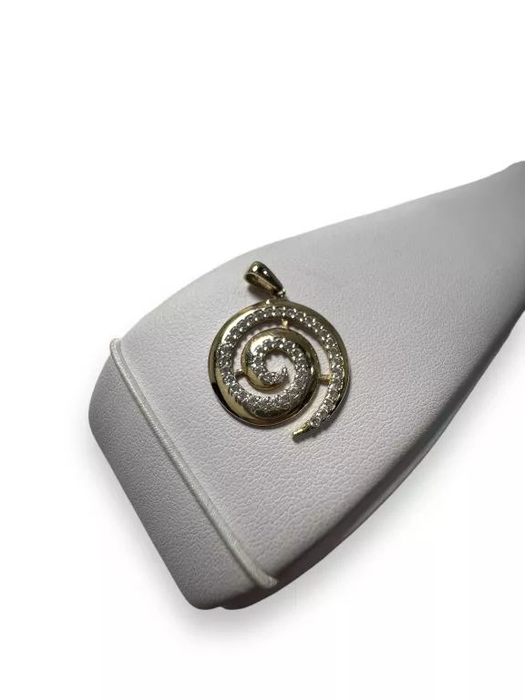 PIĘKNA ZŁOTA ZAWIESZKA SPIRALA 1,80G/585