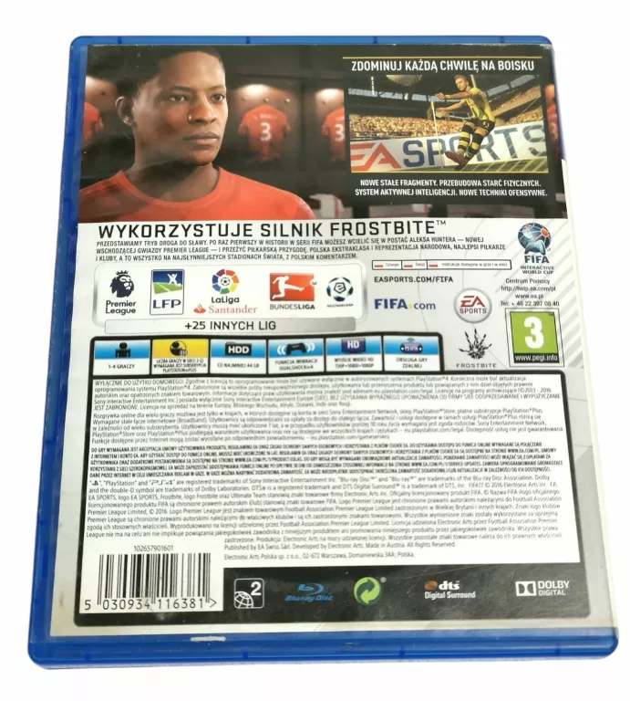 GRA FIFA 17 PS4 POLSKA WERSJA 5030934116381