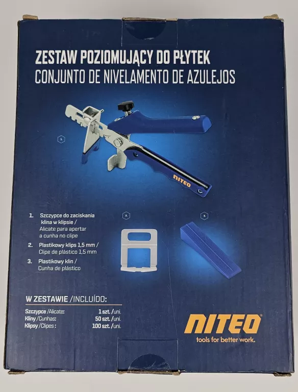 ! JAK NOWY ! ZESTAW POZIOMUJĄCY DO PŁYTEK NITEO TOOLS NR-050445