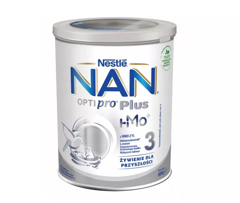 NAN OPTIPRO PLUS 3 MLEKO MODYFIKOWANE DLA DZIECI PO 1 ROKU ŻYCIA 800 G