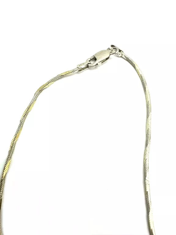 SREBRNY ŁAŃCUSZEK POZŁACANY 925 4,09G