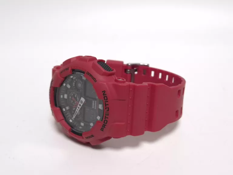 ZEGAREK CASIO GSHOCK CZERWONY GA-100B