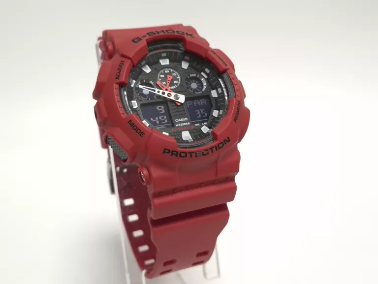 ZEGAREK CASIO GSHOCK CZERWONY GA-100B