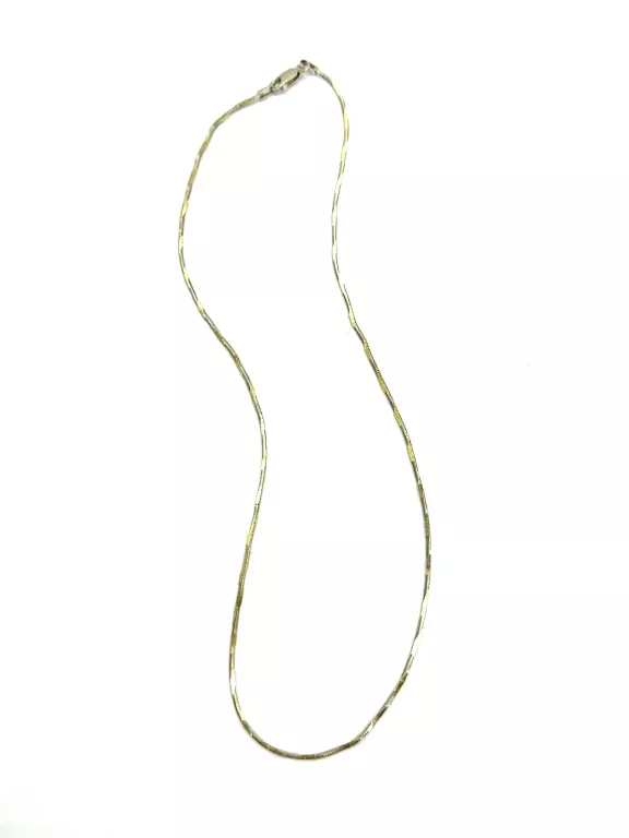 SREBRNY ŁAŃCUSZEK POZŁACANY 925 4,09G
