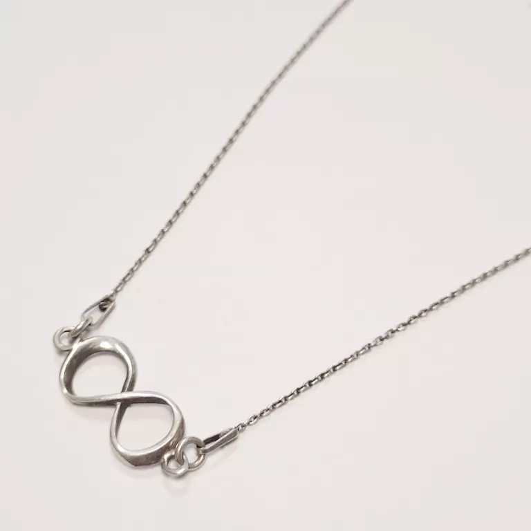 SREBRNY ŁAŃCUSZEK NIESKOŃCZONOŚĆ 2,24G DŁ44+4CM