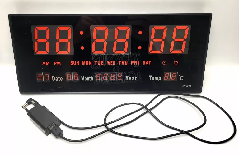 MULTIFUNKCYJNY ZEGAR ŚCIENNY CYFROWY LED JH3615