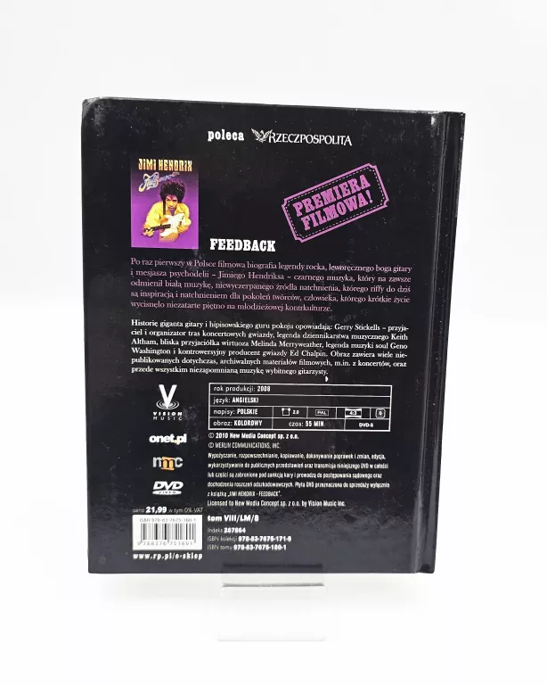 KSIĄŻKA + FILM DVD / LEGENDY MUZYKI / FEEDBACK JIMI HENDRIX