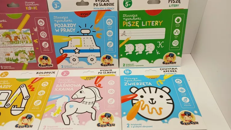 DŁUGIE RYSOWANKI CZU CZU KOLOROWANKI RÓŻNE WZORY !