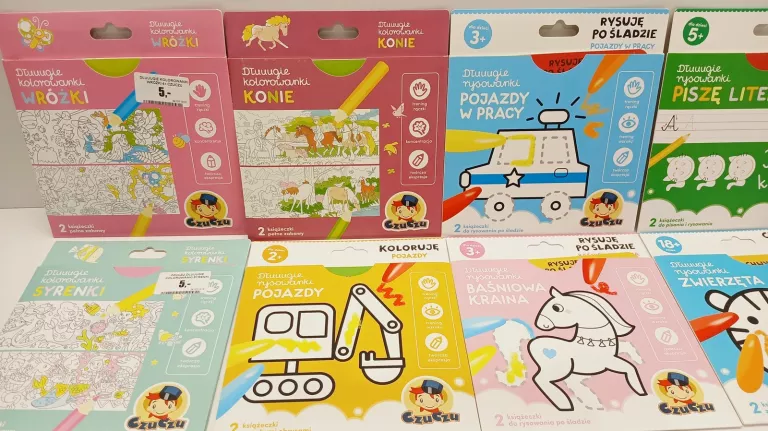 DŁUGIE RYSOWANKI CZU CZU KOLOROWANKI RÓŻNE WZORY !