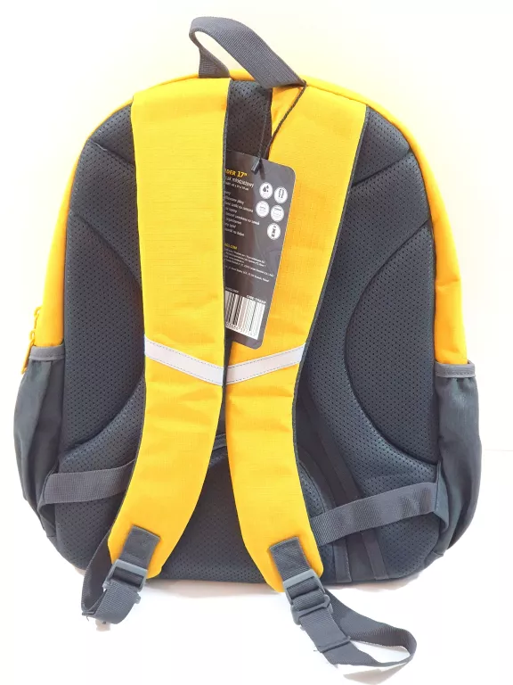PLECAK MŁODZIEŻOWY COOLPACK RIDER 17" 2 KOMORY WZMOCNIONY SPÓD ŻÓŁTO-SZARY