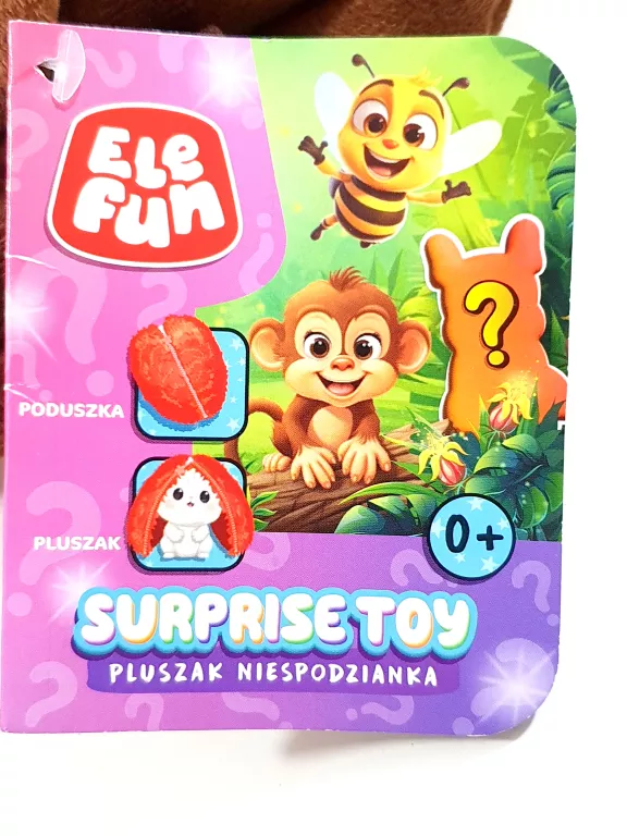PLUSZAK PODUSZKA ELEFUN SURPRISE TOY