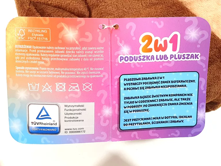 PLUSZAK PODUSZKA ELEFUN SURPRISE TOY