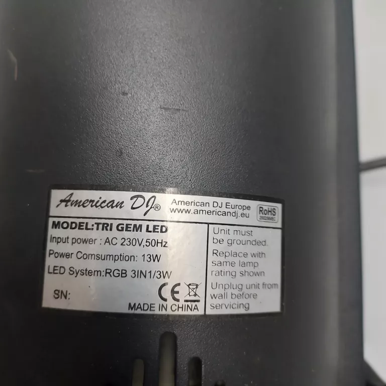 REFLEKTOR AMERICAN TRI GEM LED NIE DZIAŁA
