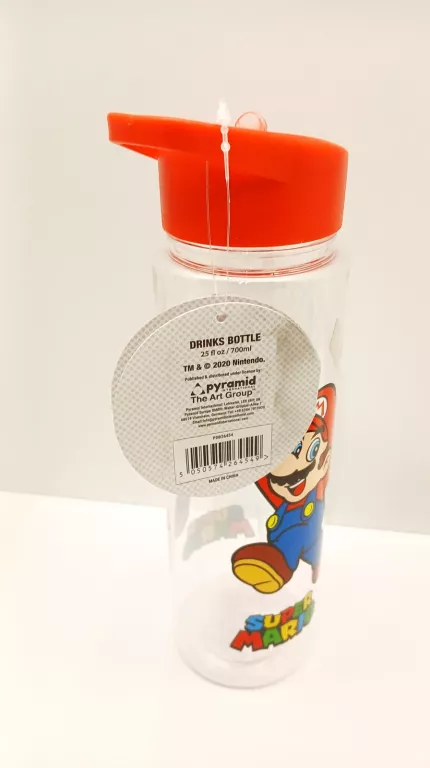 BIDON BUTELKA NA WODĘ SUPER MARIO JUMP PLASTIKOWA Z RURKĄ 700 ML
