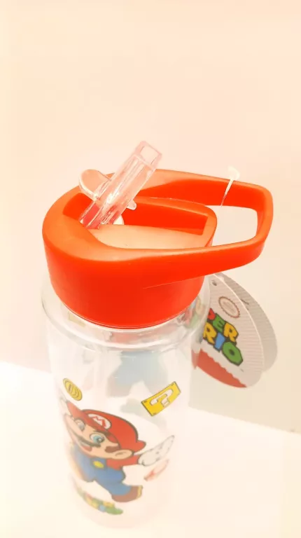 BIDON BUTELKA NA WODĘ SUPER MARIO JUMP PLASTIKOWA Z RURKĄ 700 ML