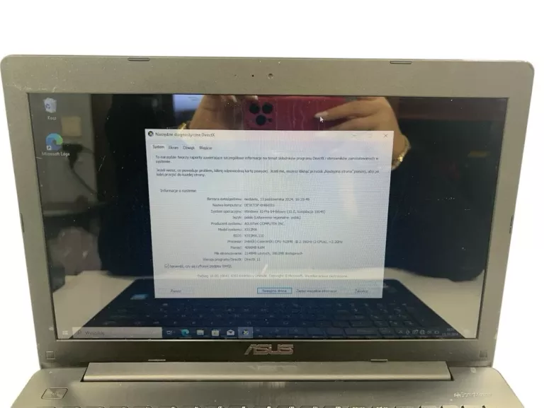 LAPTOP ASUS R515M 4GB RAM 256 GB SSD + ZASILACZ