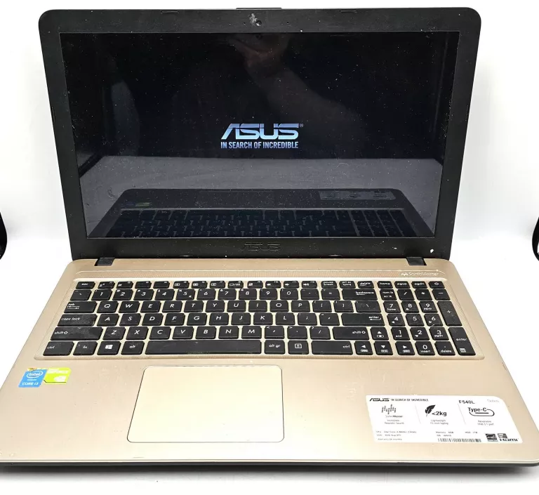 LAPTOP ASUS F540L 15,6 " INTEL CORE I3 5GEN 4 GB/1TB WIN 10 HOME