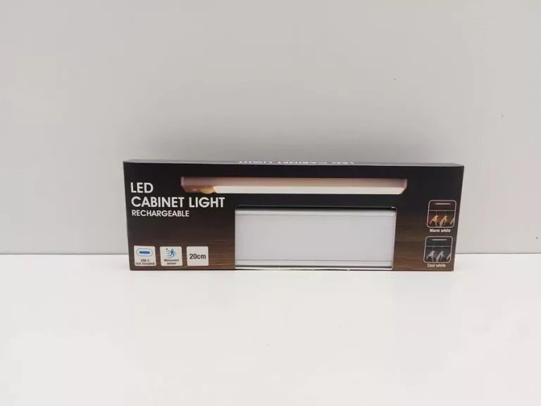 LAMPA LED Z CZUJNIKIEM RUCHU DO SZAFY SEJFU GARDEROBY 20 CM AKUMULATOROWA