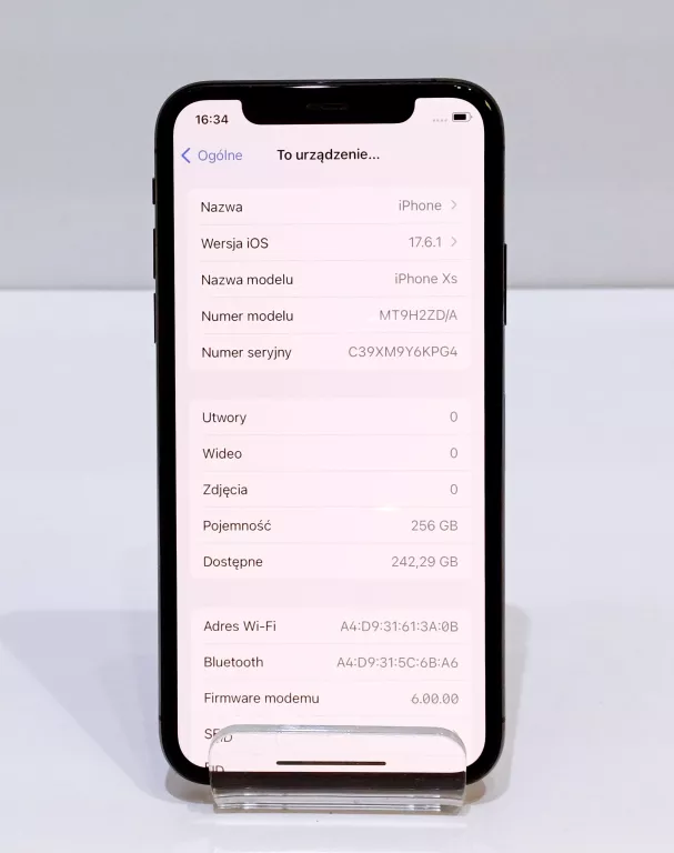 TELEFON IPHONE XS 256GB BAT.80% CZARNY