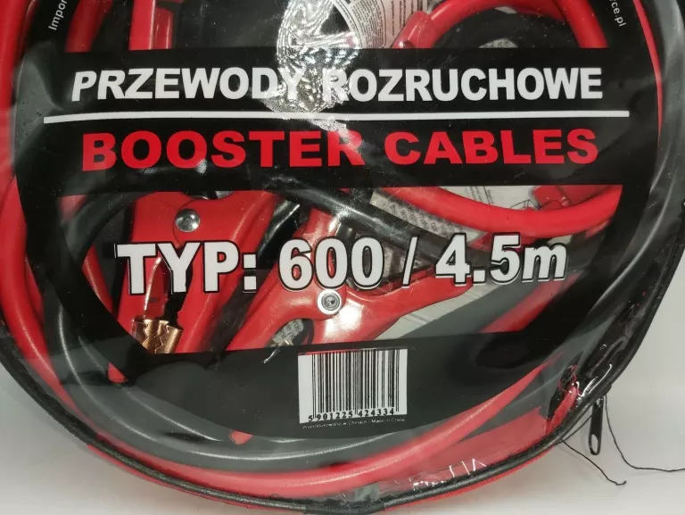 KABLE PRZEWODY ROZRUCHOWE 600A 4,5M GRUBE CAR COMMERCE