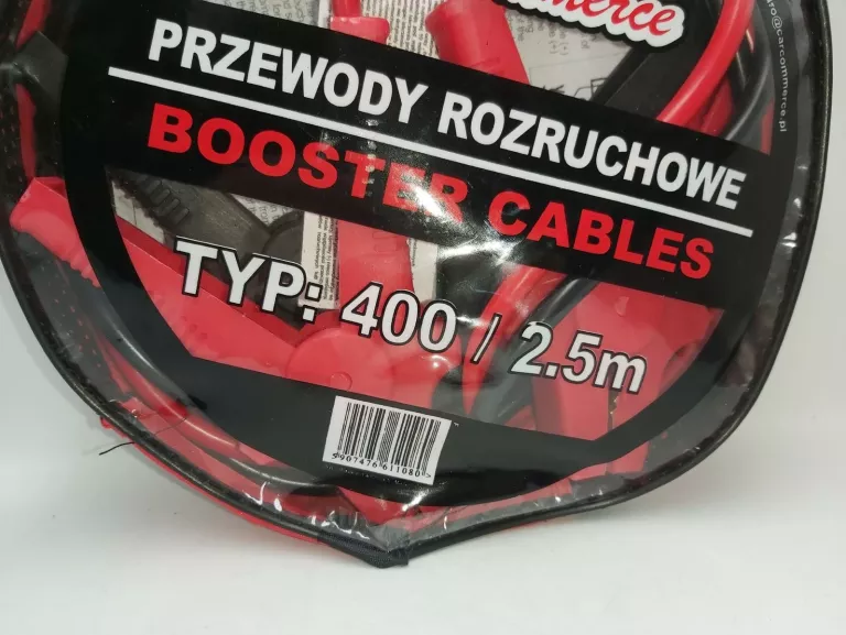 KABLE PRZEWODY ROZRUCHOWE 400A 2,5M CAR COMMERCE