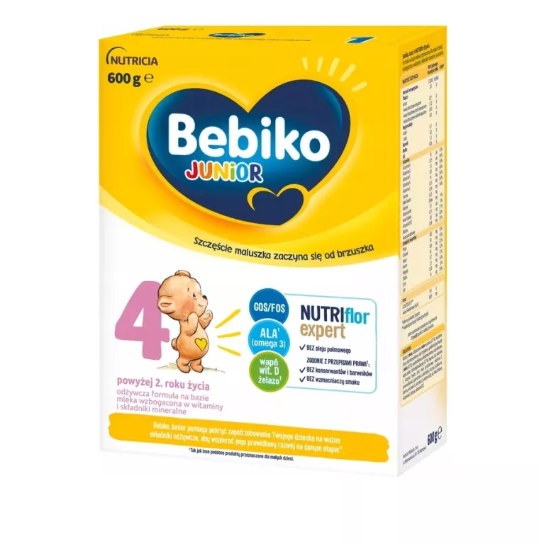 BEBIKO JUNIOR NUTRIFLOR EXPERT 4 MLEKO POWYŻEJ 2 ROKU ODŻYWCZA FORMUŁA 600