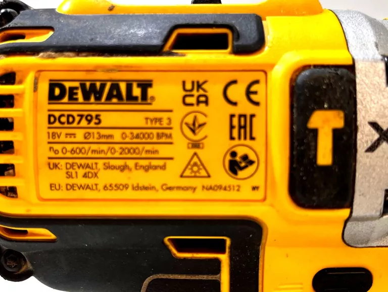 WKRETARKA DEWALT DCD795