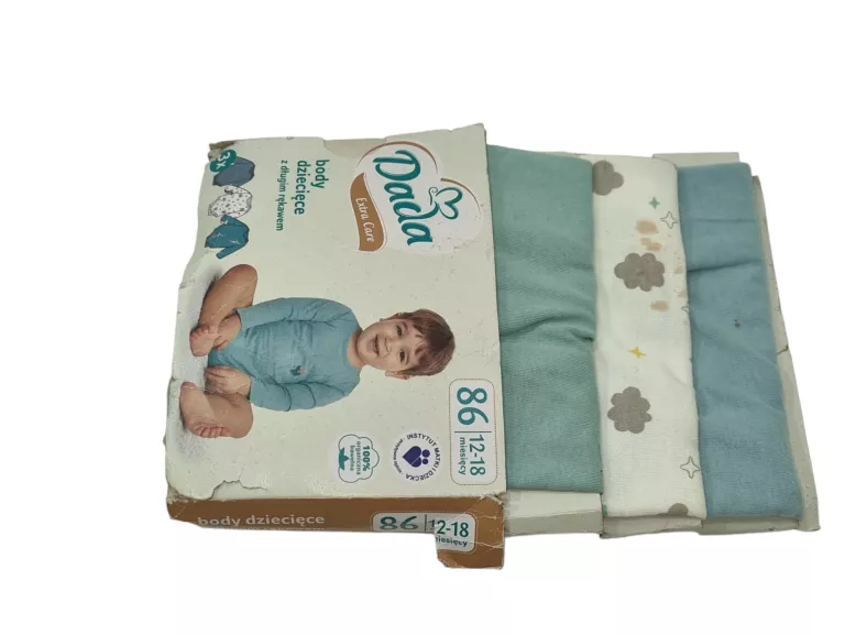 3-PAK DADA BODY NIEMOWLĘCE 12-18 M. Z DŁUGIM RĘKAWEM R. 86