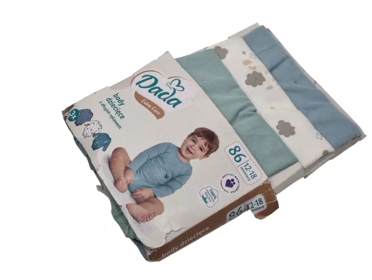 3-PAK DADA BODY NIEMOWLĘCE 12-18 M. Z DŁUGIM RĘKAWEM R. 86