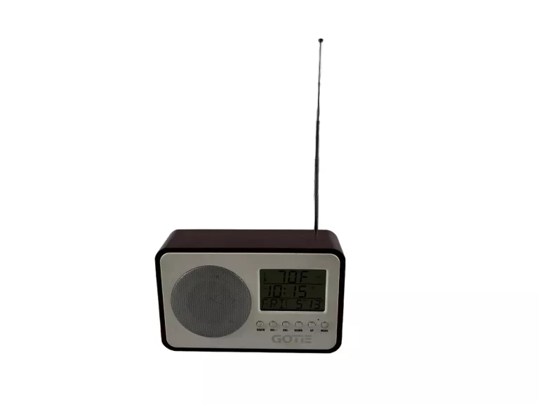 RADIO KUCHENNE DREWNIANE ZEGAR BUDZIK
