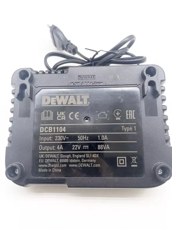 ŁADOWARKA AKUMULATORÓW LITOWO-JONOWYCH DEWALT DCB1104 12/18 V XR
