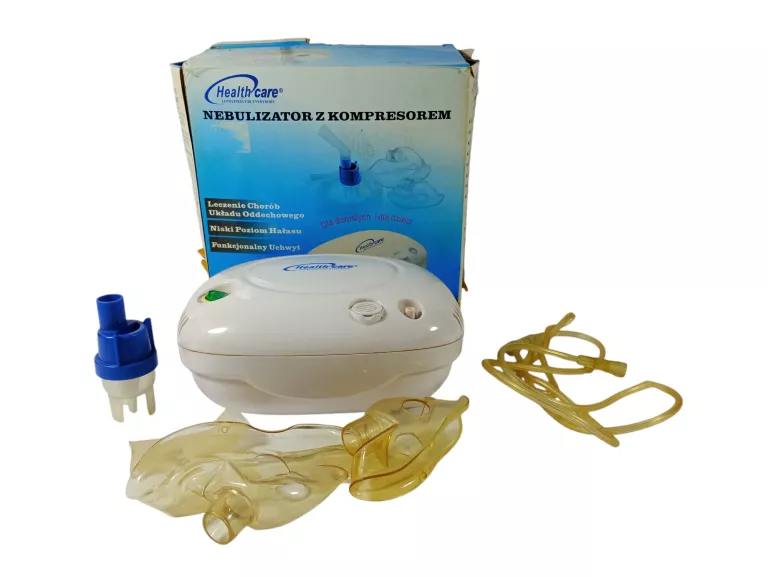 INHALATOR HEALTH CARE Z PUDEŁKIEM I AKCESORIAMI