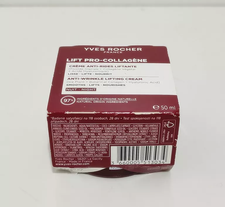 PRZECIWZMARSZCZKOWY KREM LIFTINGUJĄCY YVES ROCHER 50ML