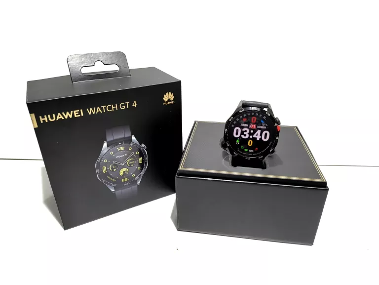 SMARTWATCH HUAWEI WATCH GT 4 GPS 46 MM AMOLED NFC WODOODPORNOŚĆ 5ATM CZARN