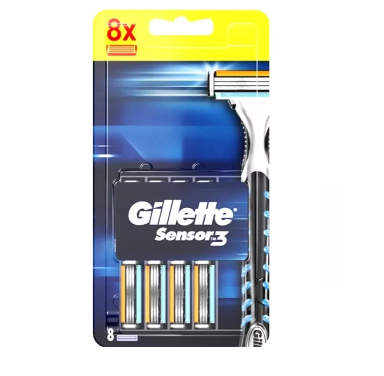 GILLETTE SENSOR3 OSTRZA WYMIENNE DO MASZYNKI DO GOLENIA 8 SZTUK OSTRE