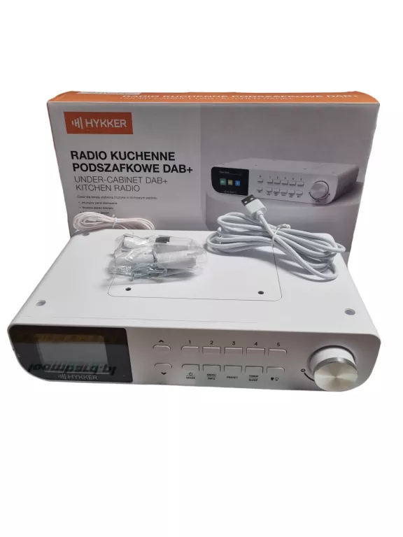 HYKKER RADIO KUCHENNE PODSZAFKOWE DAB+ KOMPLET