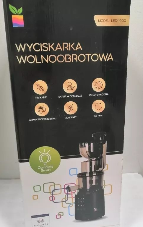 WYCISKARKA WOLNOOBROTOWA LED-1000 ZESTAW