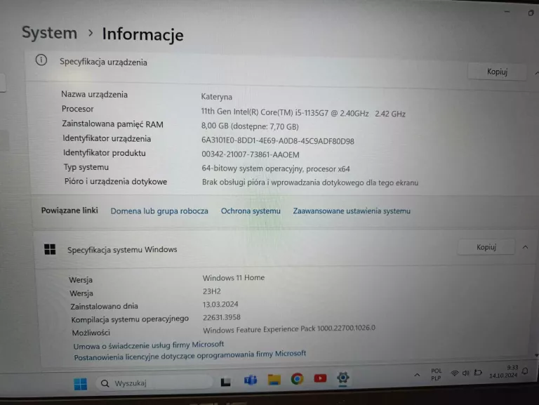 LAPTOP ASUS X515EA-BQ1877W KOMPLET ! GWARANCJA!