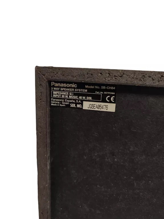 KOLUMNY TRÓJDROŻNE 2 X GŁOŚNIK PANASONIC SB-CH 84 80W