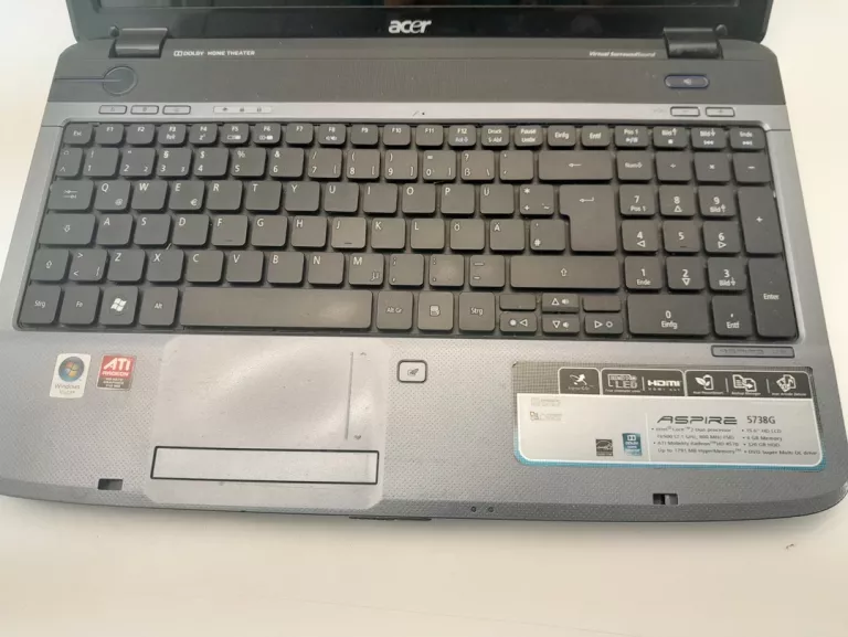 LAPTOP ACER ASPIRE 5738G BEZ ZASILACZA