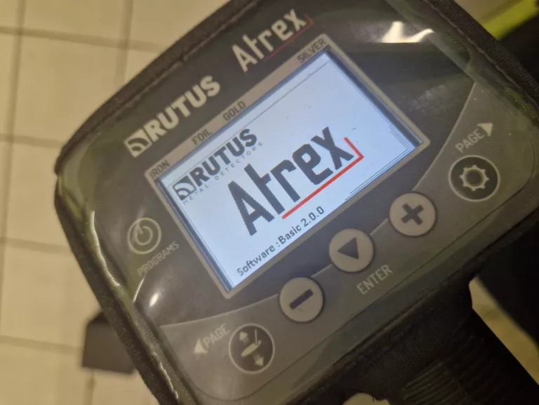 DETEKTOR / WYKRYWACZ METALI RUTUS ATREX 29DD BIAŁA CEWKA