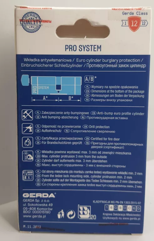 WKŁADKA GERDA PRO SYSTEM G30/50N