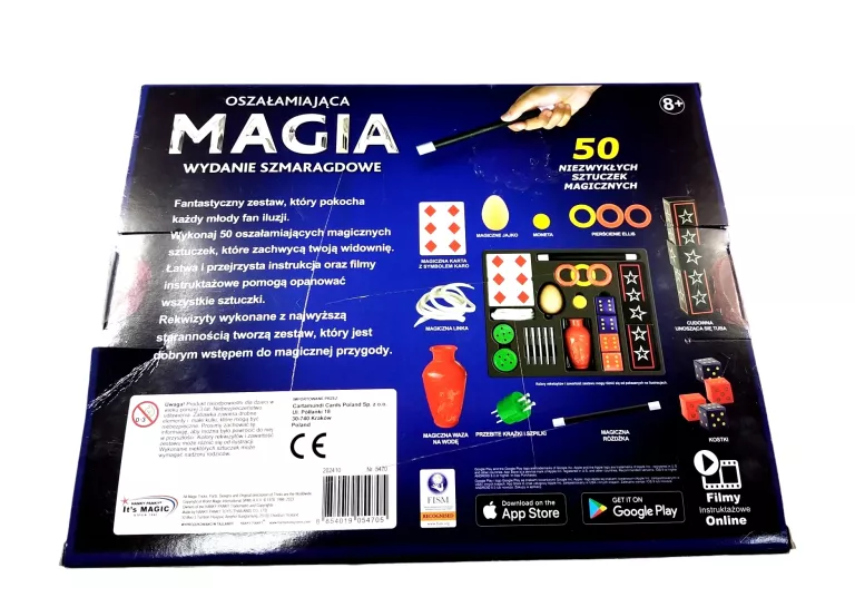 ZESTAW MAGIK SZTUCZKI MAGICZNE HANKY PANKY OSZAŁAMIAJĄCA MAGIA
