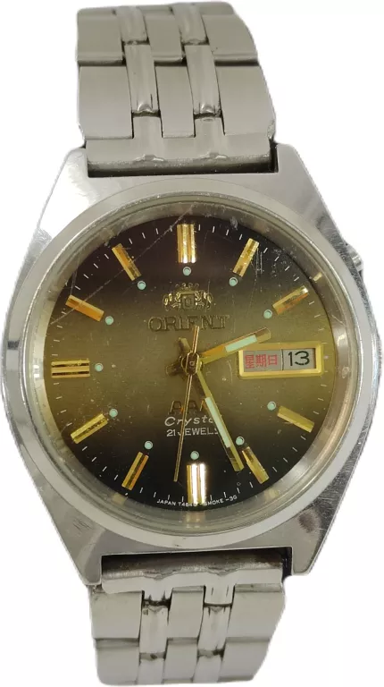 ZEGAREK AUTOMATYCZNY ORIENT CRYSTAL 21 JEWELS L469711 ZŁOTA TARCZA